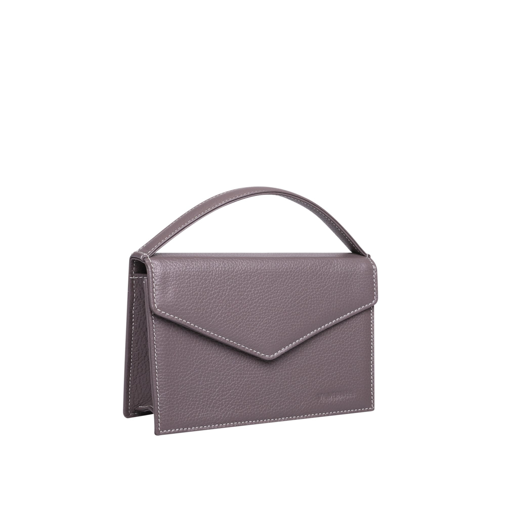 Small Handle Bag made of grained calfskin taupe